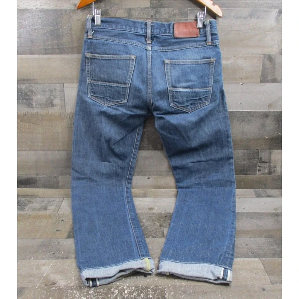 Tellason Jeans Mens 30 Blue Ladbroke Grove Slim Tapered White Oak Cone Denim USA